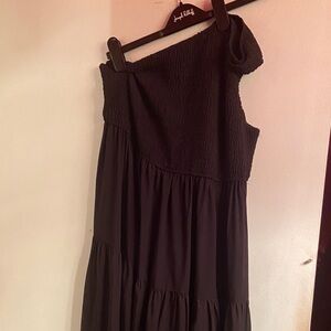SHEIN Black One Shoulder Dress